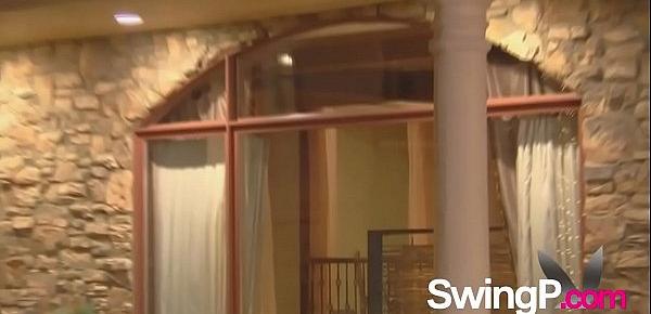  Black swinger couple joined the fun and lust of the Swing Mansion.